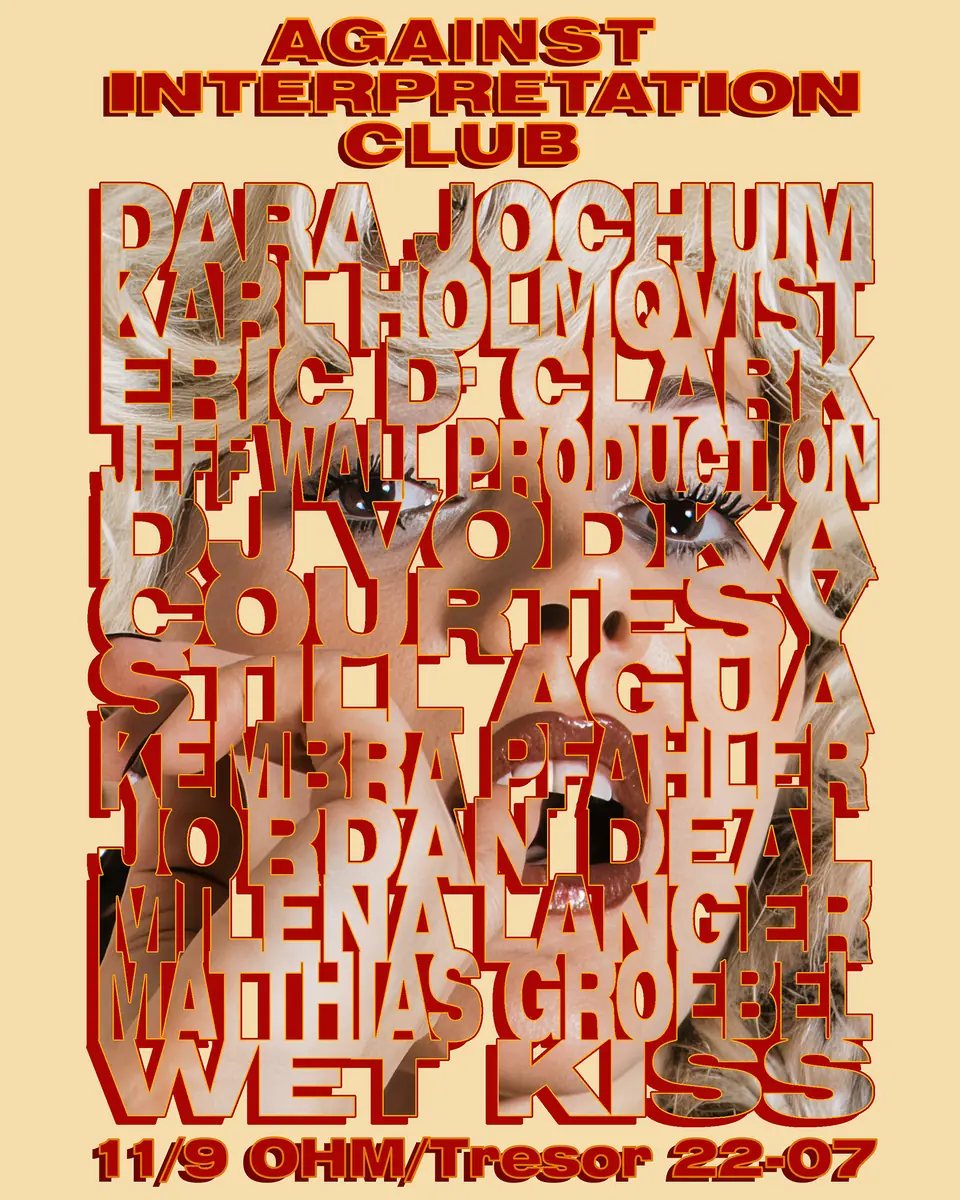Against Interpretation Club — OHM, Berlin
