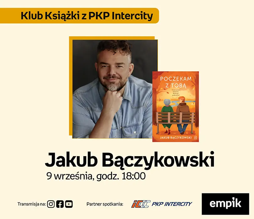 Jakub Bączykowski at the Book Club with PKP Intercity | "I'll Wait with You" — Klub Empik, Warsaw