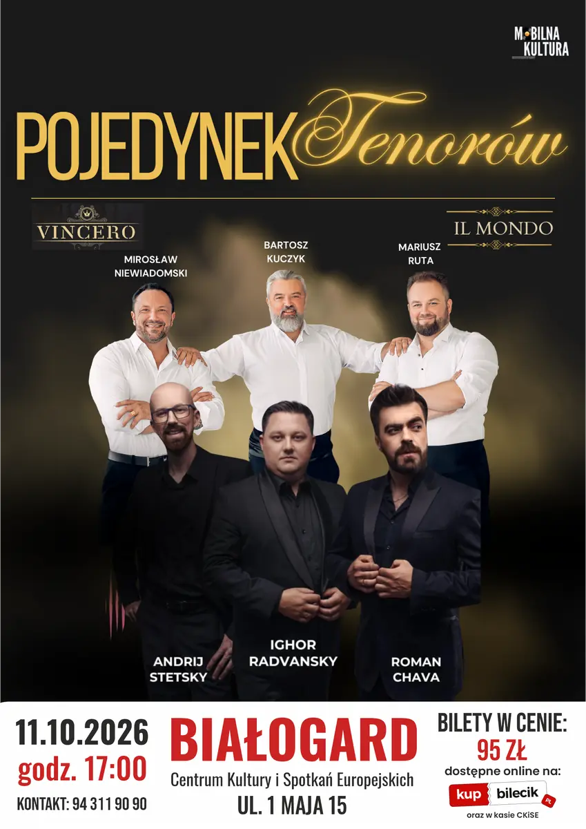 ПОЕДИНОК ТЕНОРОВ — Kino Centrum - Białograd, Białogard