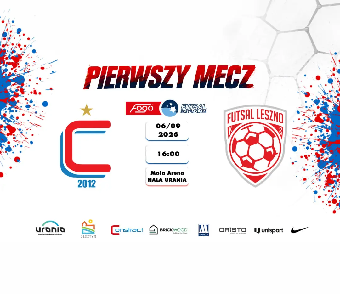 Матч ФОГО Futsal Екстралігі: Констракт Ольштин vs Futsal Лешно — Hala Urania, Olsztyn