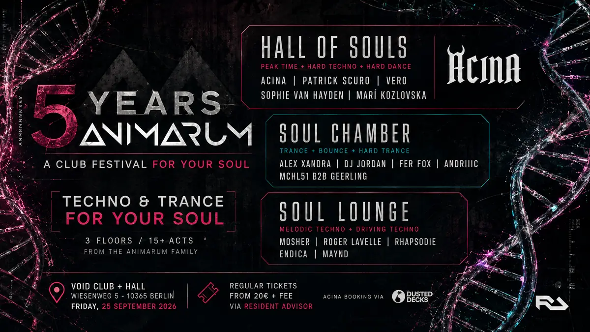 5 Years Animarum - A Club Festival For Your Soul — Void Club, Берлин