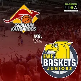 Iserlohn Kangaroos vs. Baskets Juniors TSG Westerstede — Matthias-Grothe-Halle, Iserlohn