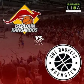 Iserlohn Kangaroos vs. Uni Baskets Münster — Matthias-Grothe-Halle, Iserlohn