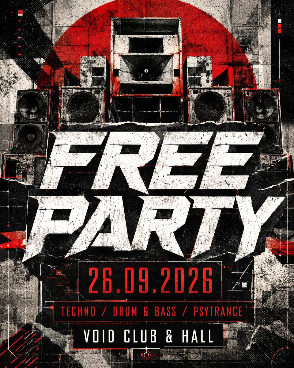 Free Party с Lay.Dee Strange b2b Roxy, Antiquis Anima, Upzet, Nerv, Modulatos, Ektoside — Void Club, Берлин