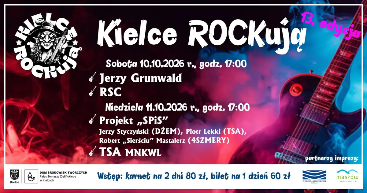 10.-11.10.2026 Kielce ROCKują Festival (2-Tages-Pass) — Zieliński-Palais in Kielce, Kielce