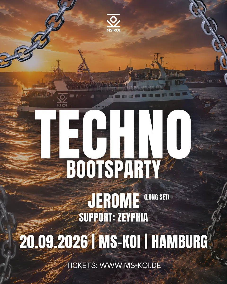 Techno Bootsparty by Jerome — MS Koi, Hamburk