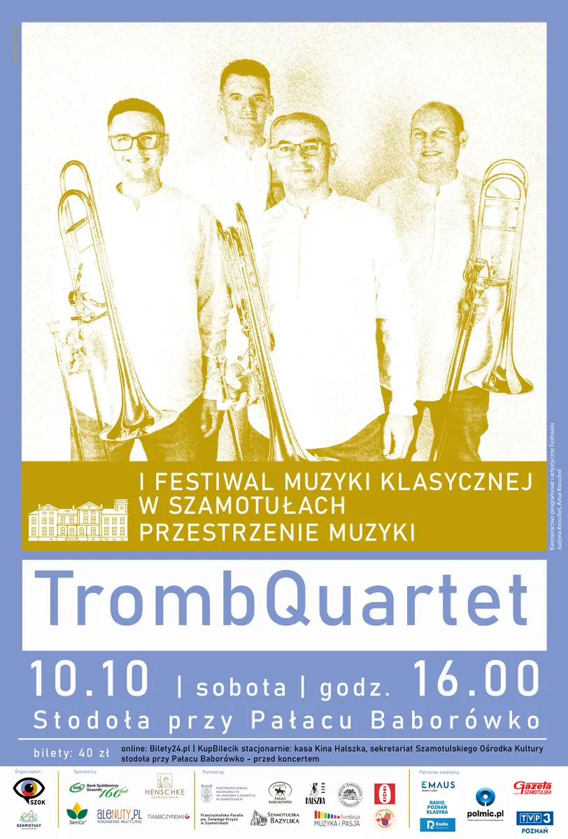 TrombQuartet | Пространства музыки - 1. Фестиваль классической музыки в Шамотулах — Pałac Baborówko, Baborówko