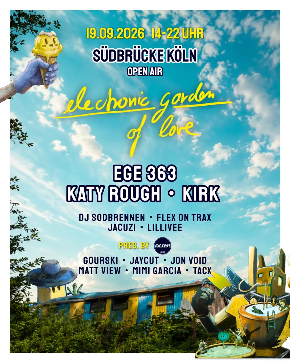 Electronic Garden of Love -OPEN AIR- #2 Südbrücke mit EGE 363, Katy Rough, KIRK uvm — Südbrücke Open Air, Кёльн