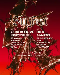 SIN FEST: Clara Cuvé, BIIA, SANTØS, Indecorum & more – SINTHESIS x Ciało