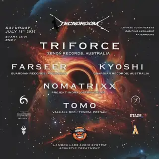 Tecnoroom: Triforce (Zenon Records) - Sobota 18. července - Las Palace, Polsko