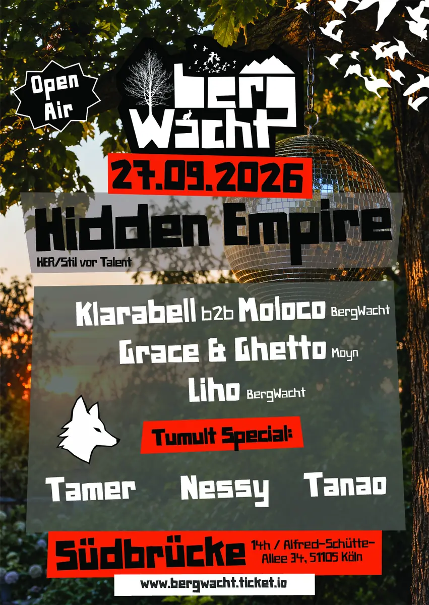 BergWacht Open Air an der Südbrücke mit Hidden Empire — Suedbruecke, Köln