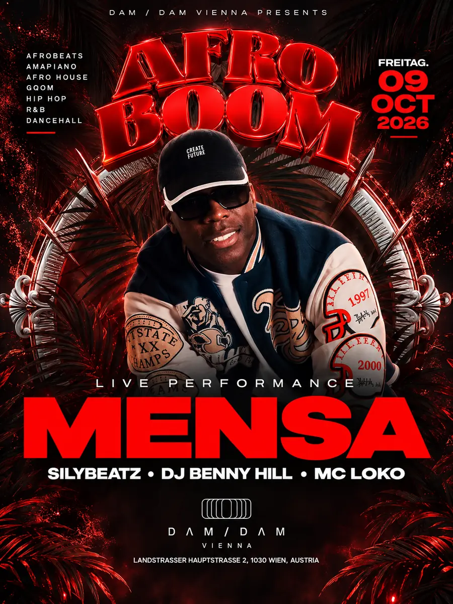 AFROBOOM pres. MENSA — DAM / DAM, Vienna
