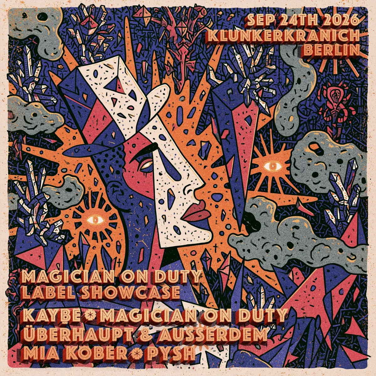 Magician On Duty LABEL SHOWCASE з Мією Кобер, Überhaupt & Außerdem, Pysh, Magician On Duty — Klunkerkranich, Берлін
