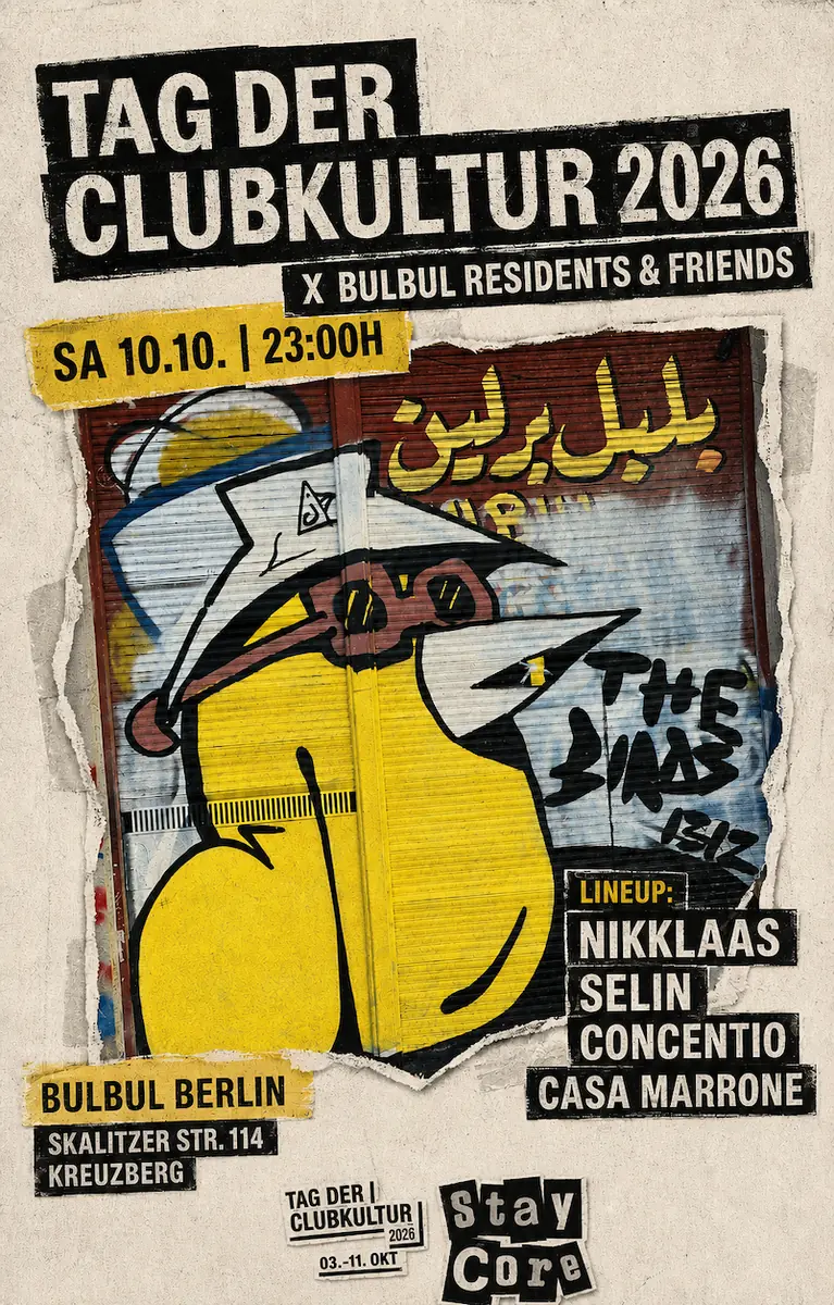 TAG DER CLUBKULTUR 2026 - BULBUL RESIDENTS & FRIENDS — Bulbul Berlin, Berlin