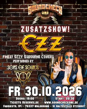 Extra Show: OZZ - Ozzy Osbourne Tribute by SONS OF SOUNDS — Soundcheck One, Waldbronn