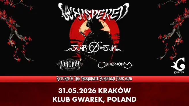 Whispered + Scar of the Sun + Torchia + Ceremony — Klub Gwarek, Kraków