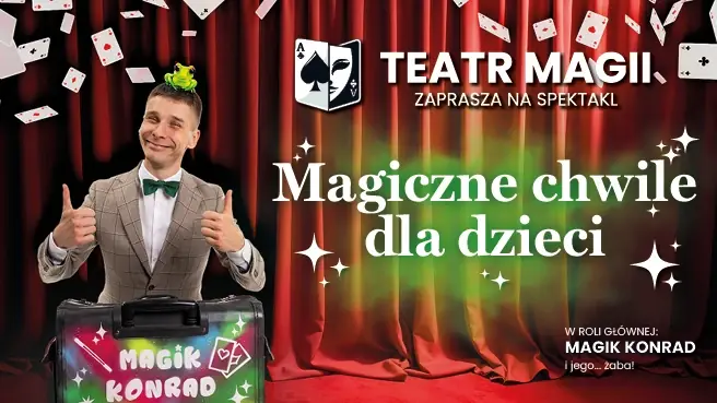 Magiczne chwile dla dzieci - Familijne show Konrada Modzelewskiego — Biblioteka Publiczna Miasta i Gminy Radzymin, Radzymin