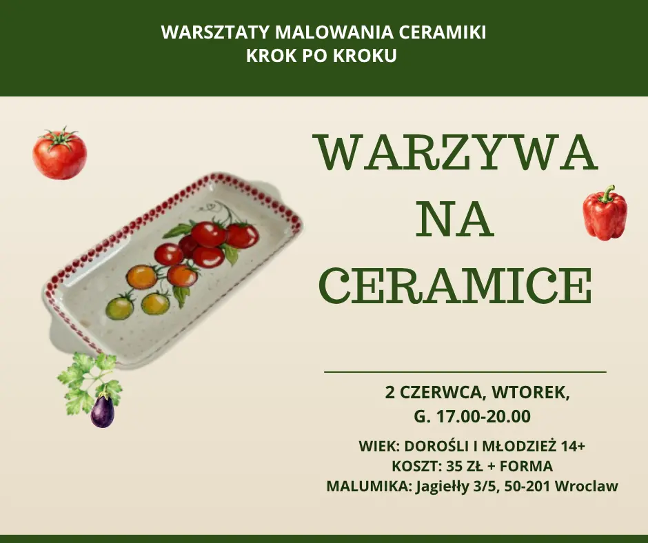 Zelenina krok za krokem - keramické malířské workshopy — MaluMika, Vratislav