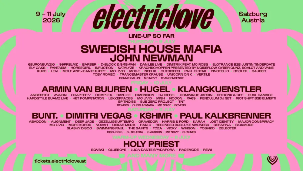 Electric Love Festival 2026 — Salzburgring