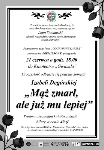 Manžel zemřel, ale už se mu lépe daří