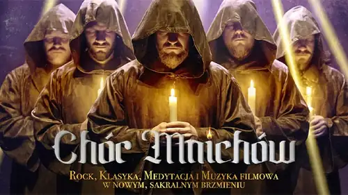Sbor mnichů při svíčkách