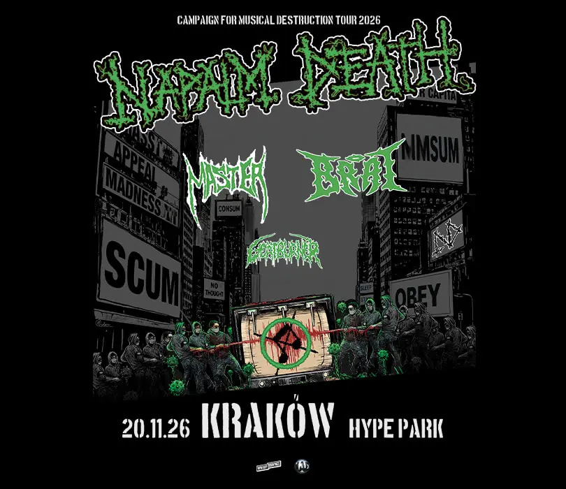 NAPALM DEATH — Hype Park, Krakau