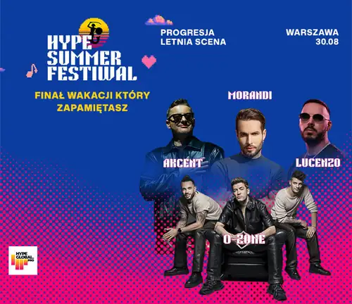 Hype Summer Festival 2026: Akcent, O-Zone, Morandi, Lucenzo