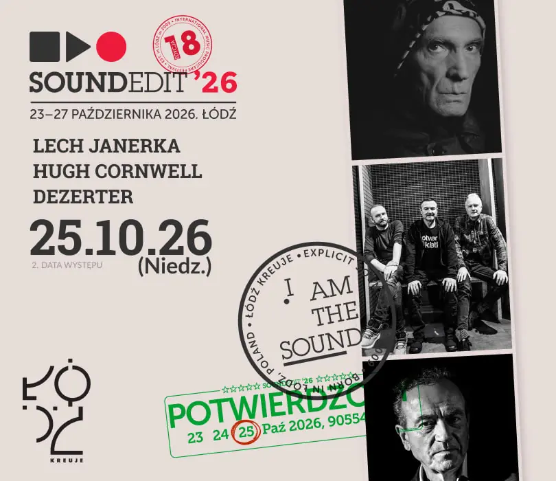 Soundedit'26 - Lech Janerka, Hugh Cornwell, Dezerter — Klub Wytwórnia, Łódź