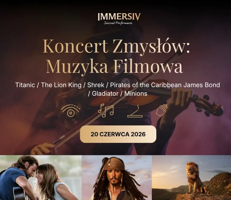 Koncert Zmysłów: Filmová hudba 20:00 — Multikino Złote Tarasy, Varšava