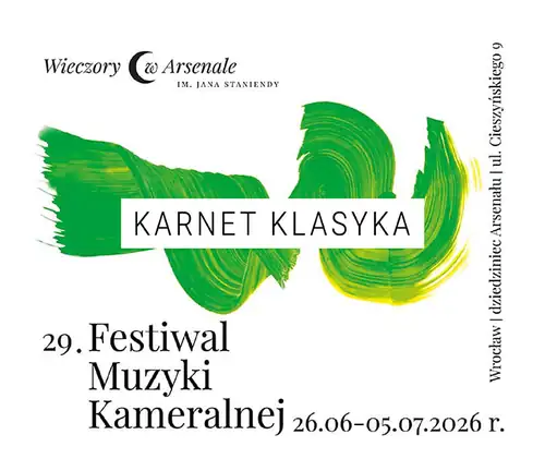 Permanentka KLASIKA: 26.06-05.07.2026 – 29. Festival Komorní hudby VEČERY V ARZENÁLU jm. Jana Staniendy