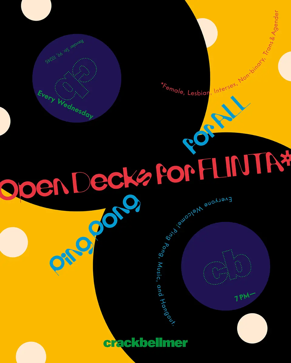 OPEN DECKS FOR FLINTA* PING PONG FOR ALL — Crack Bellmer, Berlin