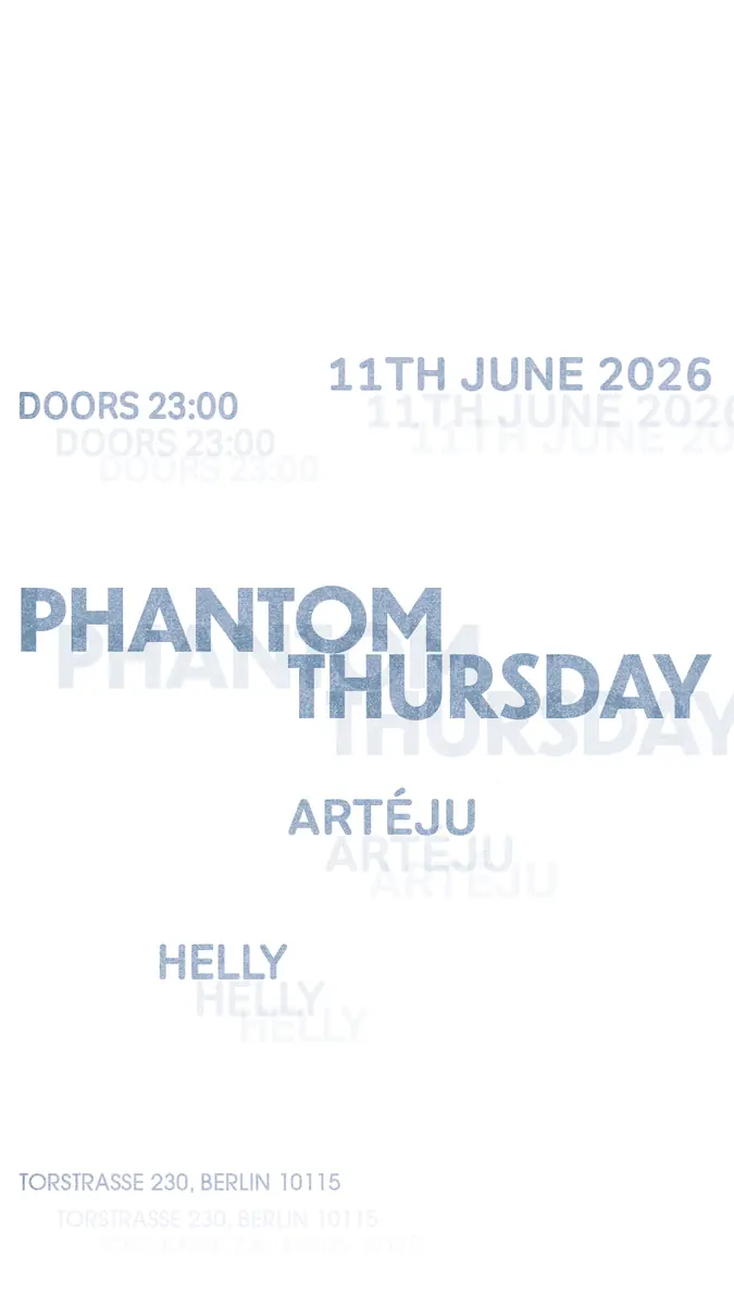 PHANTOM THURSDAY — Phantom Bar Berlin, Берлин