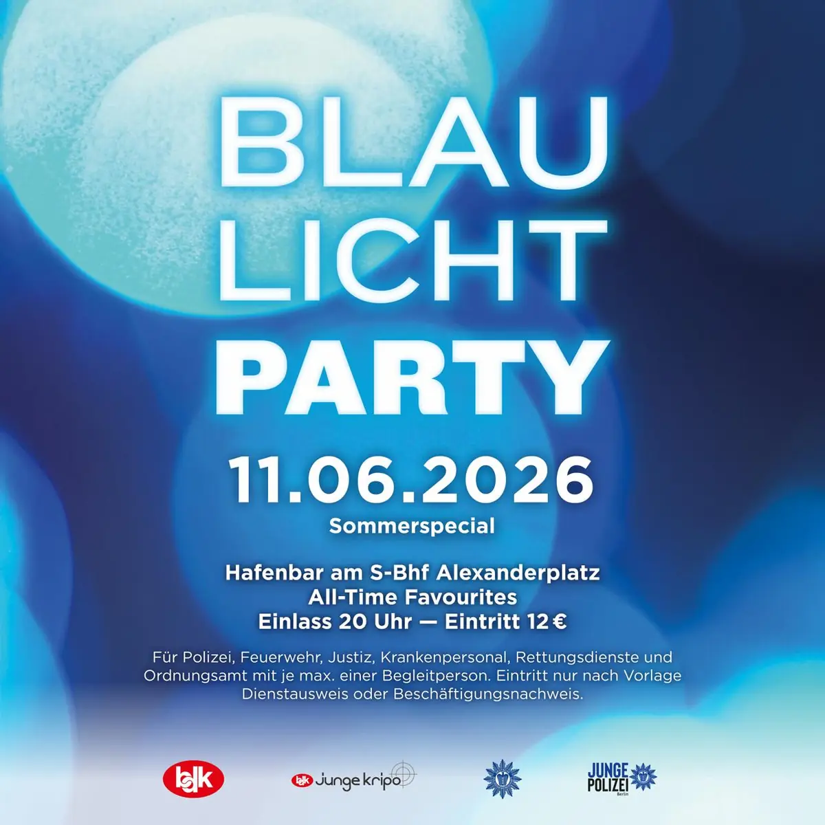 Blaulicht Party - Sommer-Special — Hafenbar Berlin, Берлин