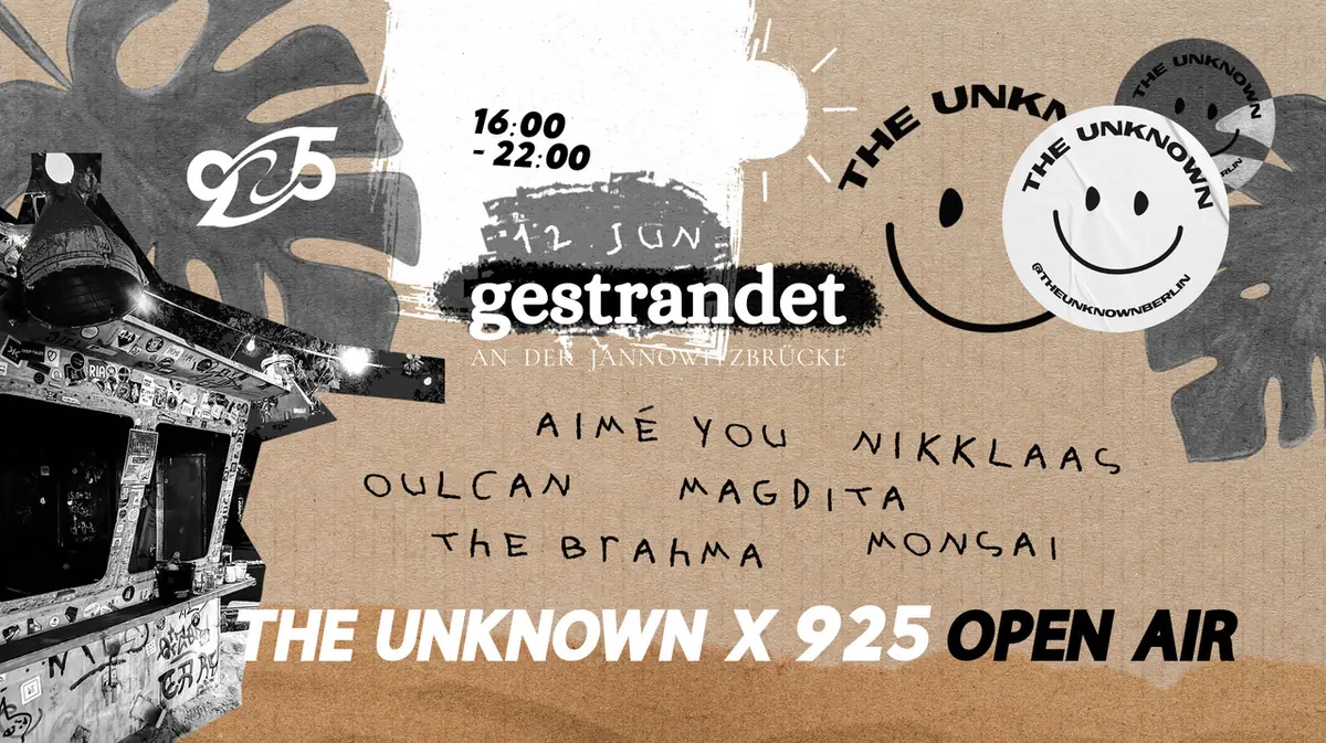 THE UNKNOWN x 925 🄾🄿🄴🄽 🄰🄸🅁 (на добровольной основе) — Gestrandet An Der Jannowitzbrücke, Берлин