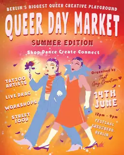 Queer Day Market - урок Line Dance, бесплатное Drag-шоу и DJ-и