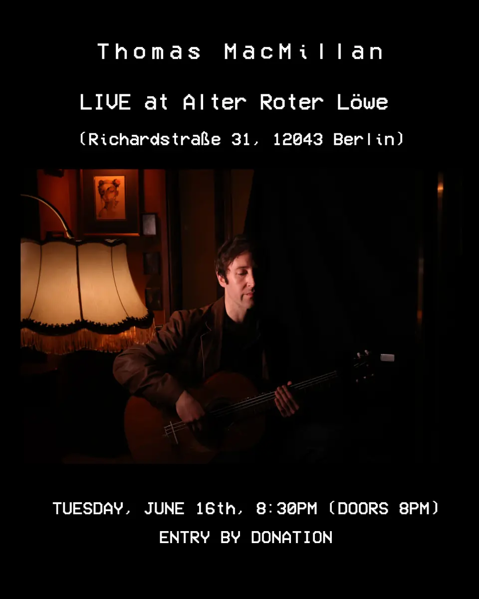 Thomas MacMillan: Live at Alter Roter Löwe — Alter Roter Löwe Rein, Берлин