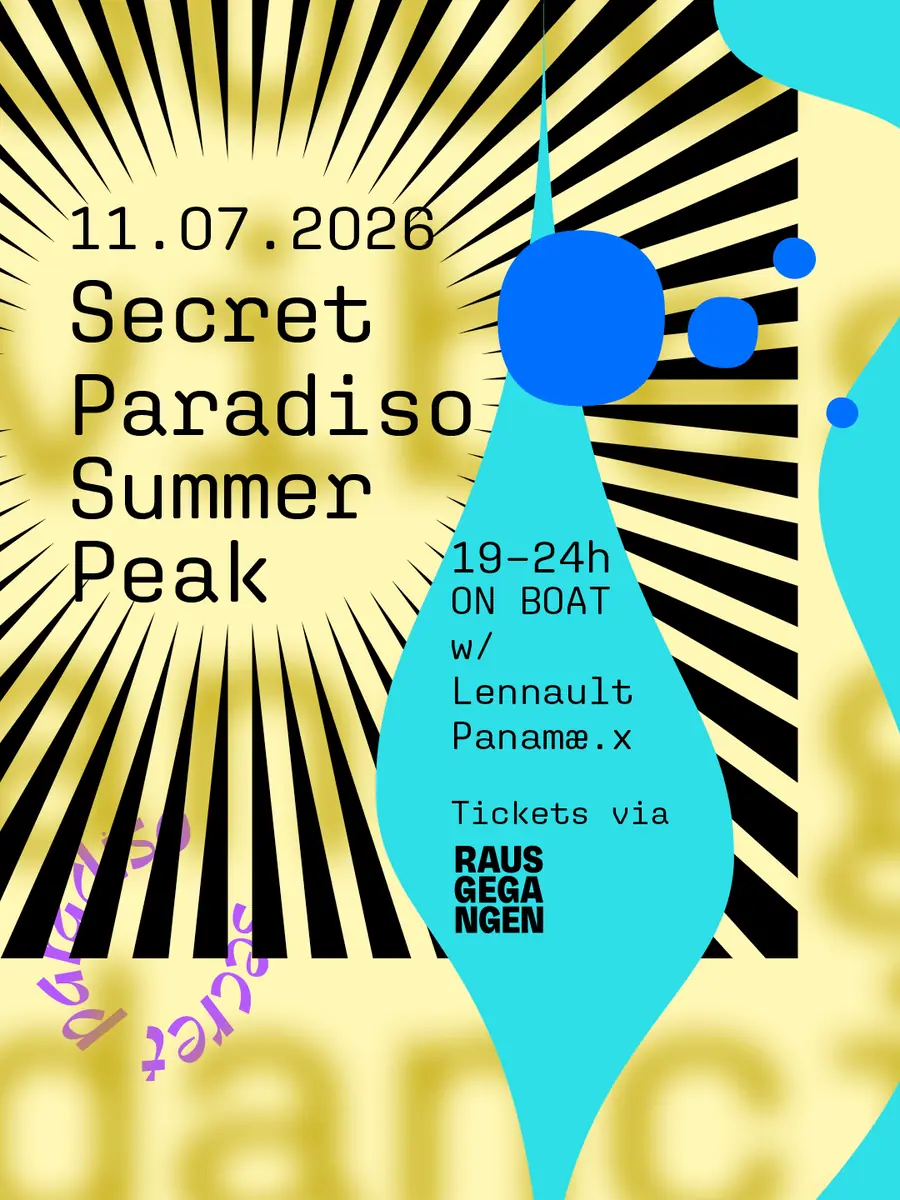 Secret Paradiso Summer Peak 2026: On Boat — Barkasse Tanja, Hamburg