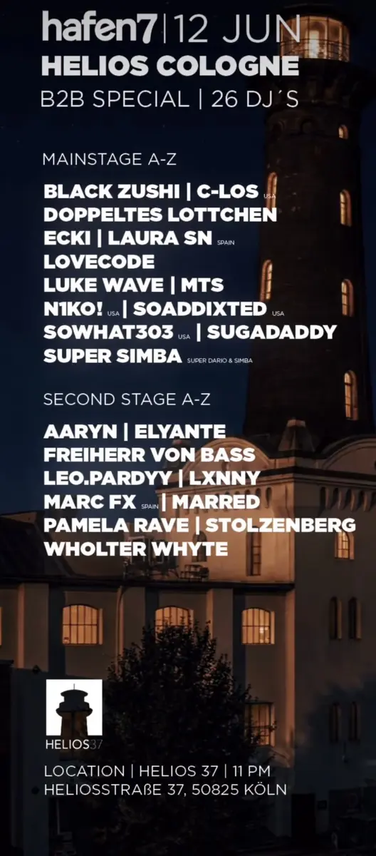 HAFENSIEBEN SHOWCASE - COLOGNE — Helios37, Кельн