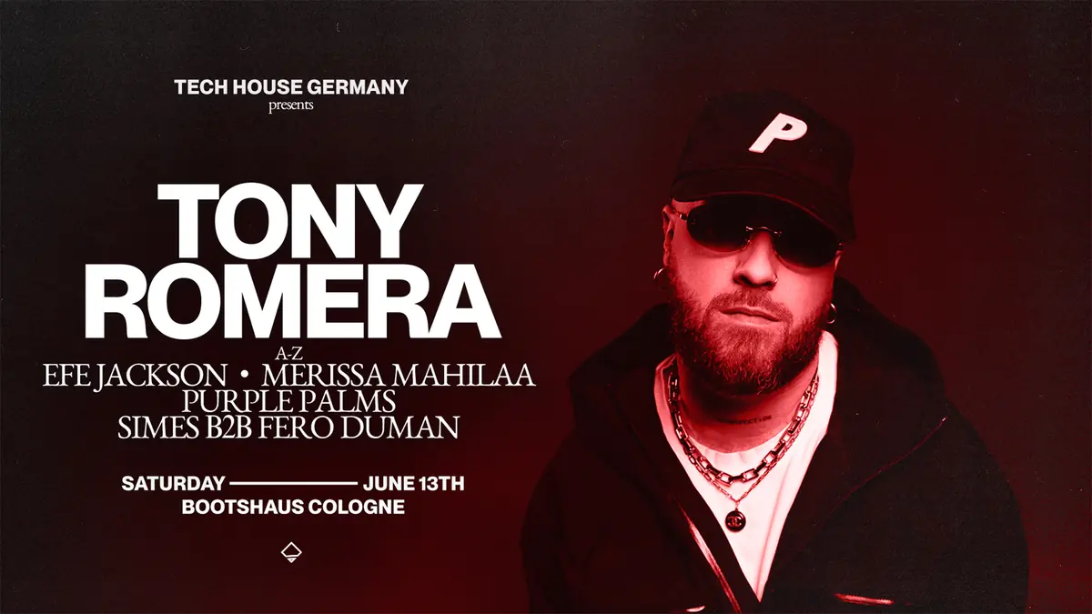Tony Romera pres by TECH HOUSE GERMANY - Aftershow — Bootshaus, Кельн