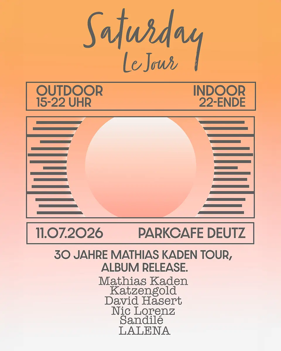 Saturday le Jour im Park Café mit Mathias Kaden — Parkcafe, Кёльн