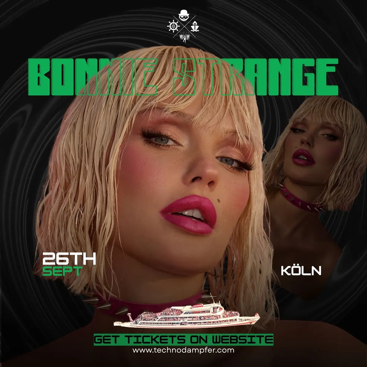 Techno Dampfer Köln with Bonnie Strange — Kolonia