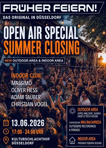 FRÜHER FEIERN! Open Air Special - Summer Closing