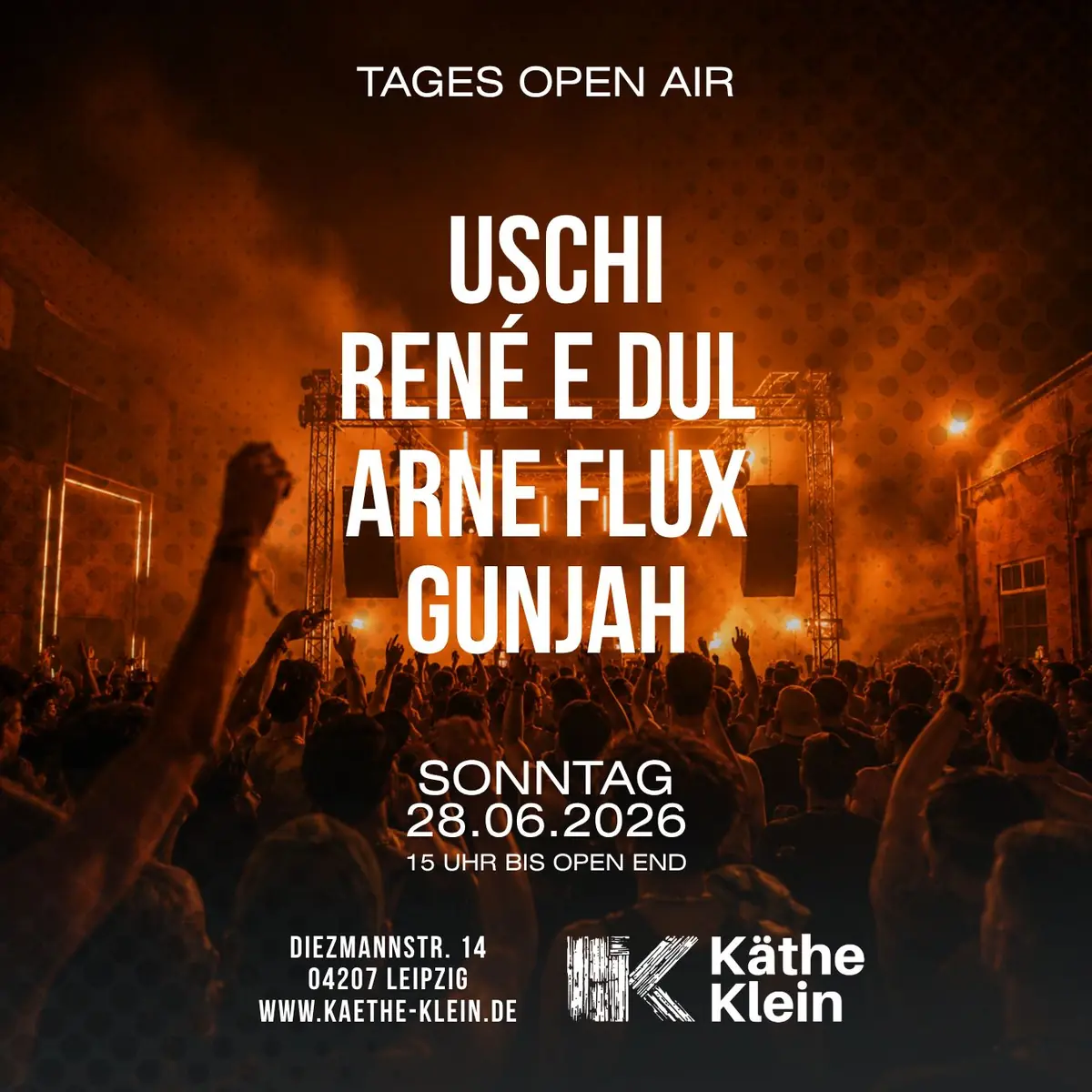 Käthe's DAY OA - Нд. 28.06.2026 - GUNJAH I USCHI I ARNE FLUX I RENE E-DUL I — Лейпциг