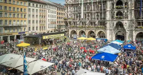 Brauertag München с парадом пивоваров