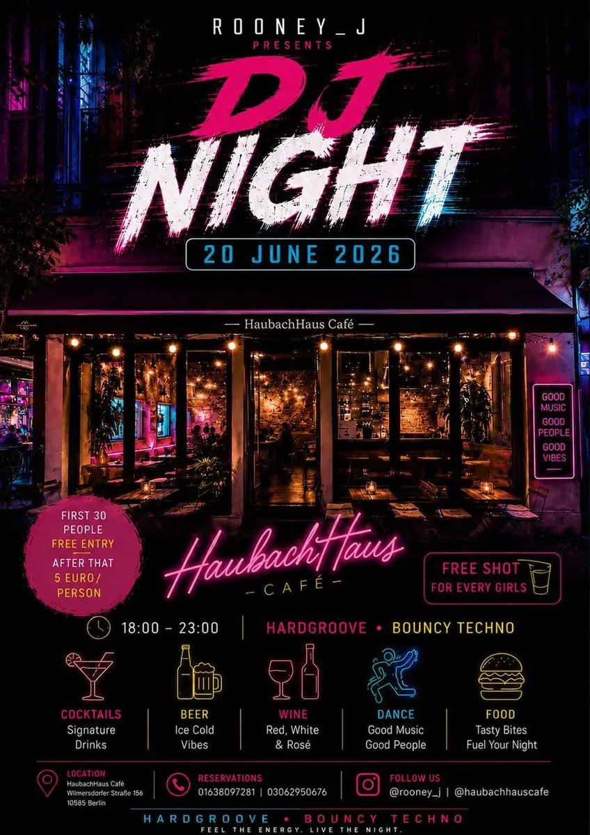 DJ NIGHT — Haubach Haus Cafe, Берлин