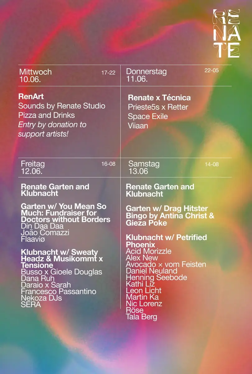 TENSIONE x MUSIKOMMT — Renate, Berlin