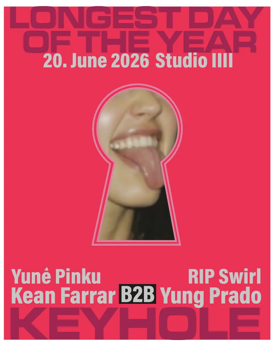 Keyhole: Yunè Pinku, RIP Swirl, Kean Farrar b2b Yung Prado — Studio1111, Берлін