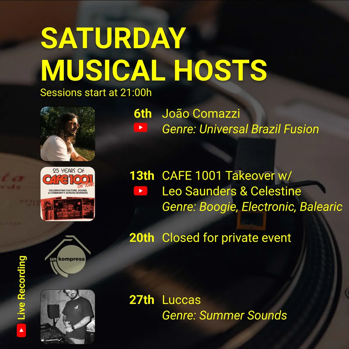 Unkompress Saturday Session: Luccas — Unkompress, Berlin