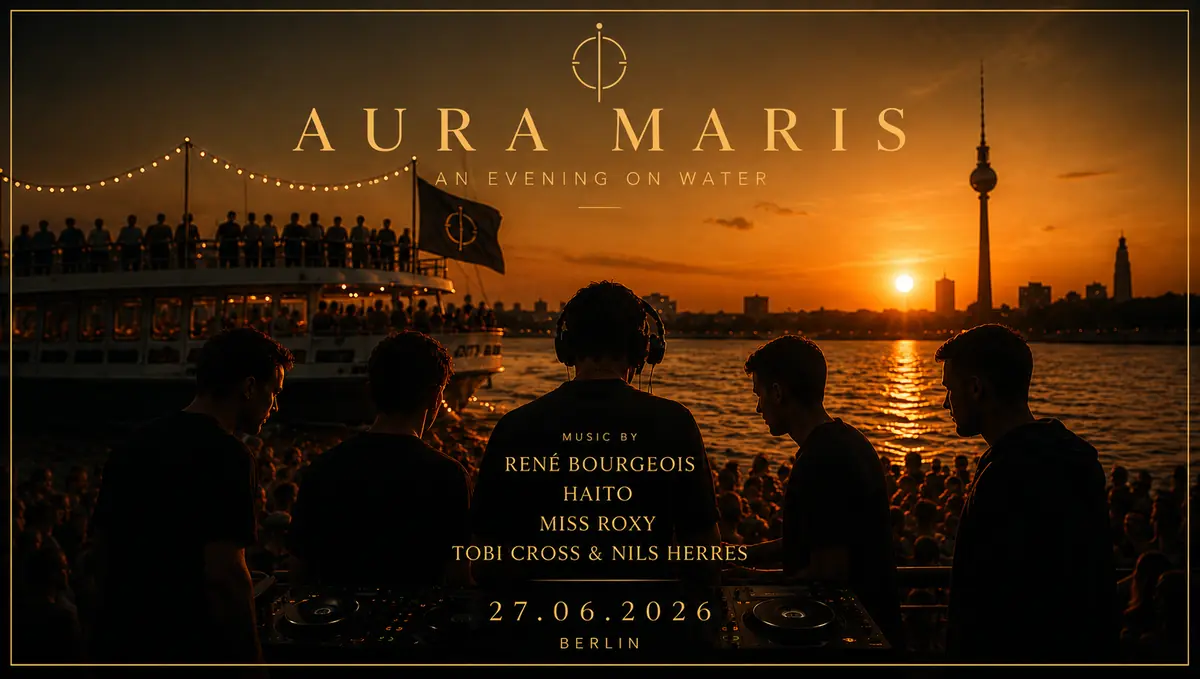 [СКАСОВАНО] Aura Maris 06*2026 Rene Bourgeois / Haito / Miss Roxy / Nils Herres & Tobi Cross — Boat - MS Lex / Boat Terminal: Mercedes-Benz Arena, Берлін