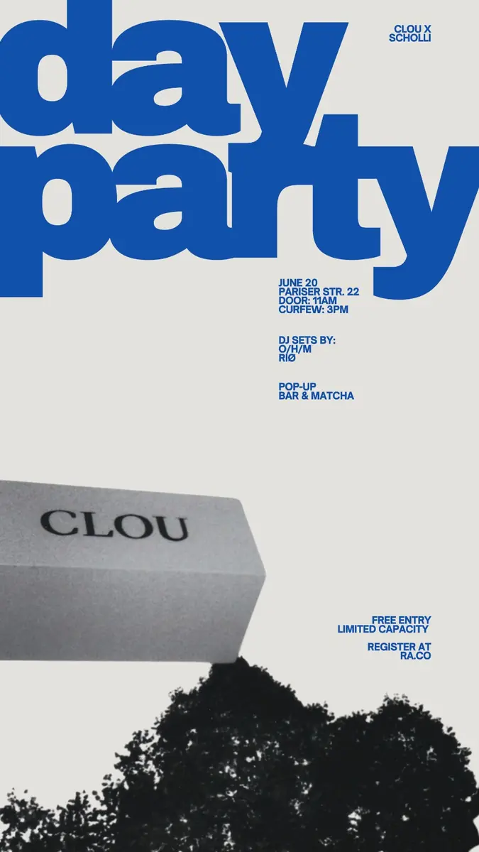 SCHOLLI x Clou FREE POP UP (LIMITED CAPACITY) — Clou, Munich